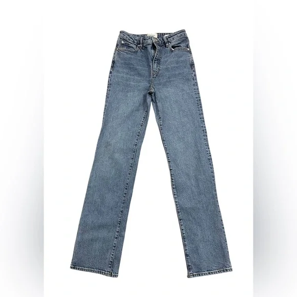 FRAME The Ruler High Rise Straight Leg Blue Denim Jeans sz 27 Minimalist - Picture 7 of 16